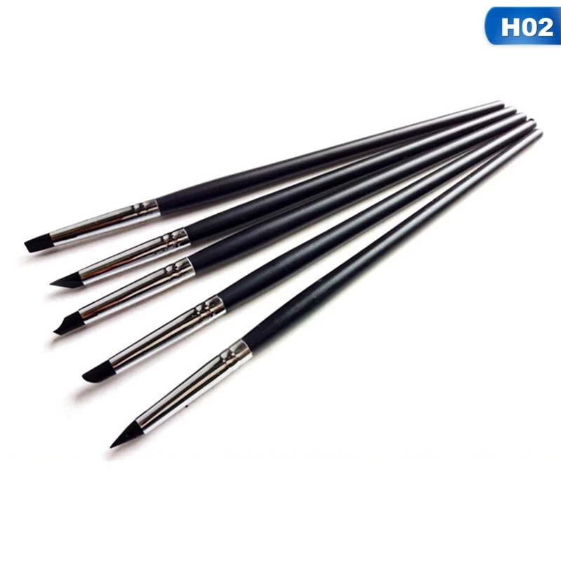 5 шт. скульптура для нанесения рисунка Dotting Silicagel Pen Nail Art Painting силиконовая кисть Rhinetstone выбор акрилового маникюра инструмент