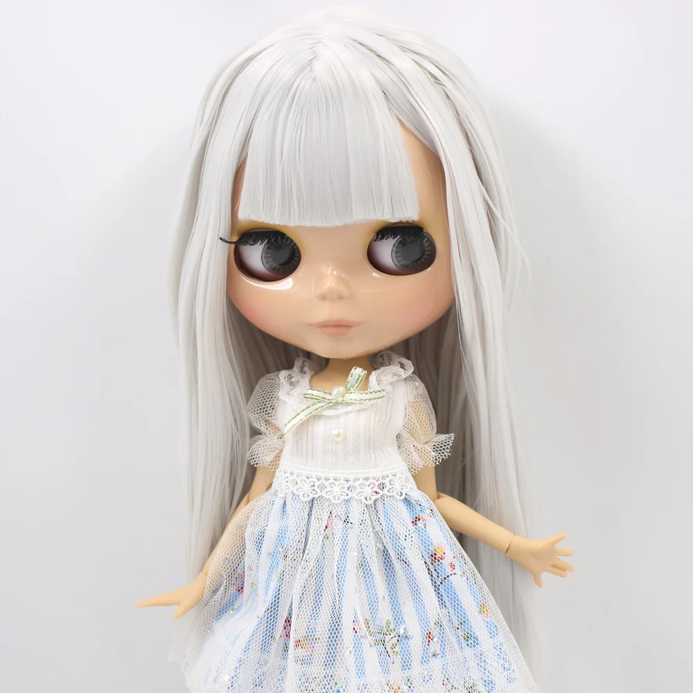 ICY Nude Blyth Custom Doll No. BL1003 серые прямые волосы 1/6 bjd pullip licca jerryberry|Куклы| |
