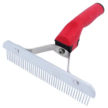 

Dog metal Combs grooming brush hair polisher Pet Cat Dog Big dog red plastic nail rake comb Pet Products Accessories Supplies