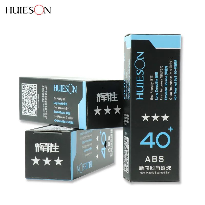 Huieson 3 قطعة/الحزمة المهنية البلاستيك كرة بينغ بونغ 40 + mm 3 ستار جديد المواد ABS تنس طاولة كرات تنس طاولة اكسسوارات