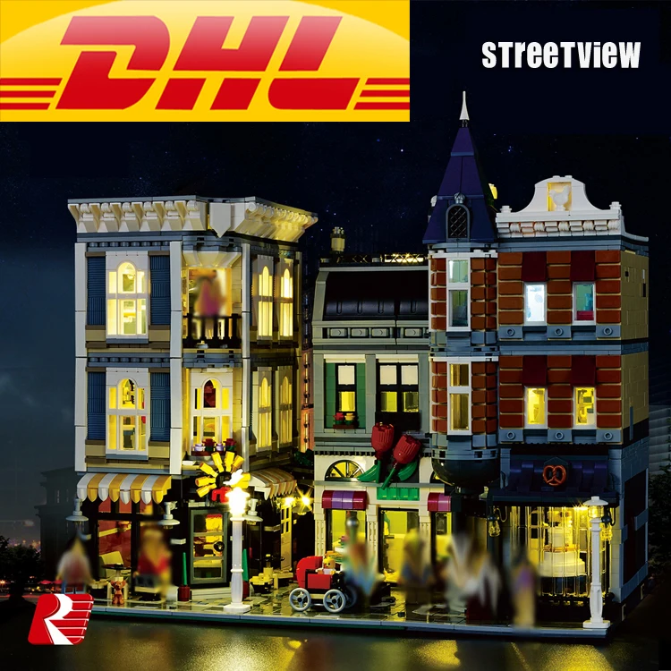 

YILE 15019B STREETVIEW LIGHTENIING VERSION MOC Creative Series The Assembly Square Set Building Blocks Bricks Toys 10255