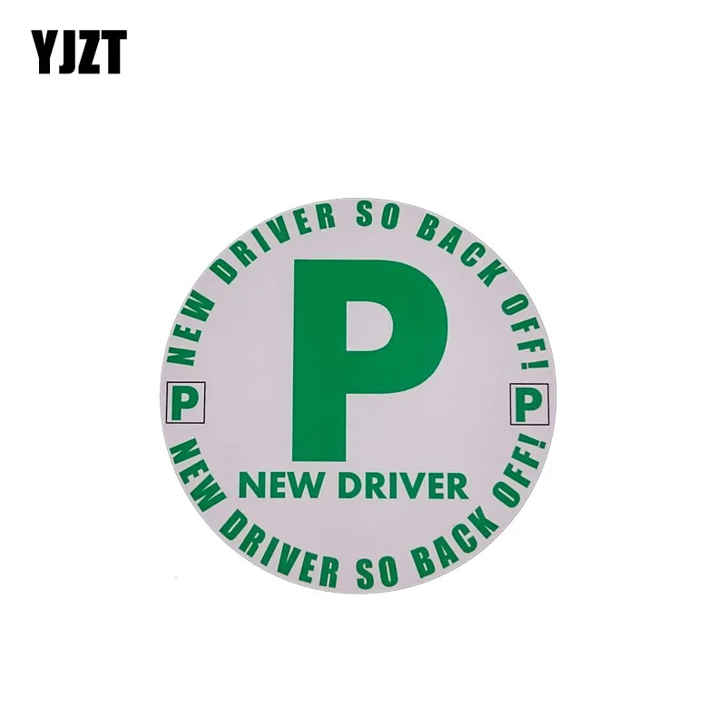 

YJZT 15CM*15CM Funny New Driver P Plate So Back Off Car Sticker Decal PVC 12-0350