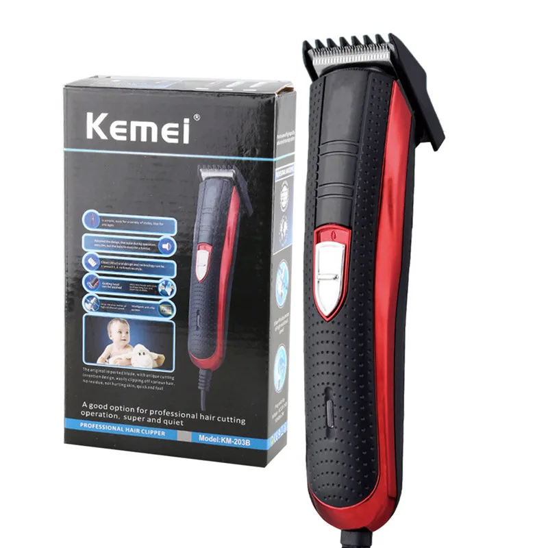 Professional Kemei KM-203B Electric Hair Clipper Trimmer Shaver Razor Hair scissors Hair Cutting Quiet Used for Man and Baby Professional Kemei KM-203B Electric Hair Clipper Trimmer Shaver Razor Hair scissors Hair Cutting Quiet Used for Man and Baby