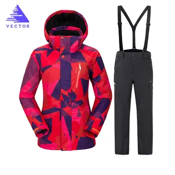 Snowboarding Suits Women Winter Windproof Waterproof Female Ski Jacket And Snow Pants Sets Super Warm Brands Women Ski Suit saenshing super warm skiing jacket snowboard pant waterproof ski suit female snowboarding suits women outdoor winter snow sets