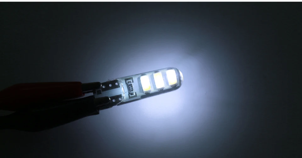 Gzkafolee 10 шт Габаритные огни t10 w5w led поворотов 12 V парковка Авто лампы тормоз с клиновым разжимом яркий белый Лицензия лампочки