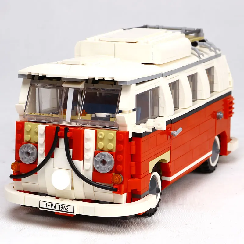 

2016 New LEPIN 21001 1354Pcs Creator Volkswagen T1 Camper Van Model Building Kits Bricks Toys Compatible LegoINGlys 10220 Gifts