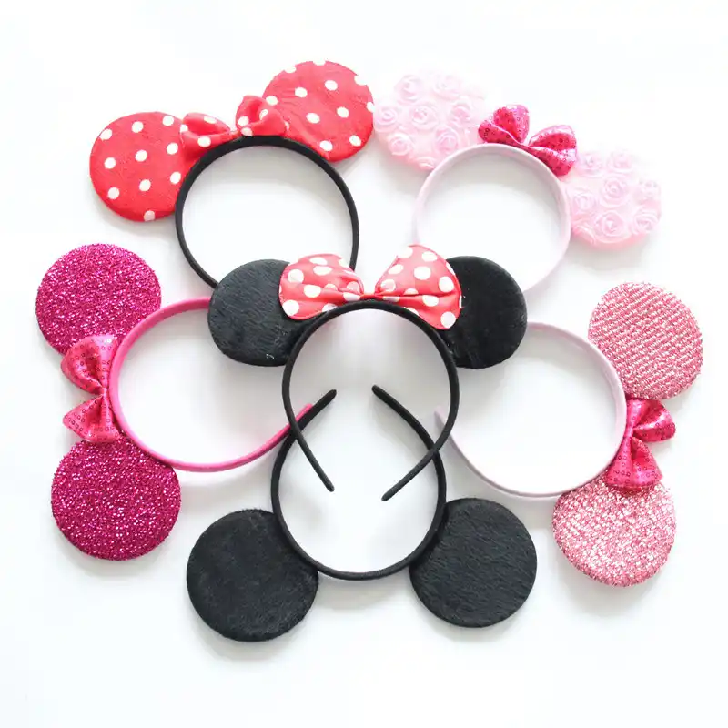 1 шт. милые банты для девочек с узлом Минни уши Микки детские украшения для волос повязка на голову Дети Мальчики счастливый день рождения Ро...