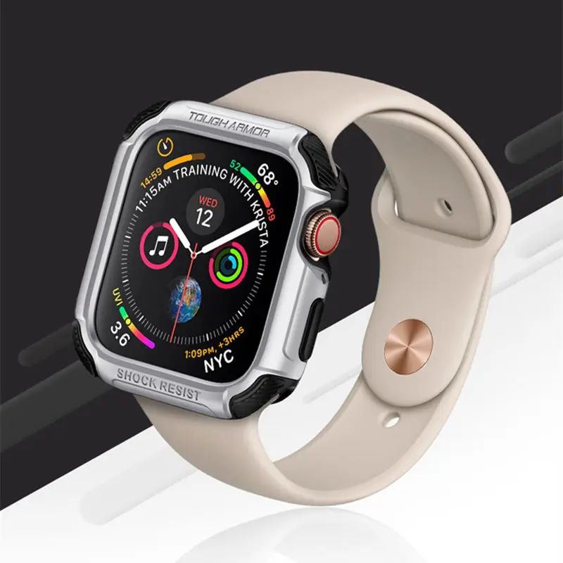 Чехол для Apple Watch чехол 44 м 40 мм iWatch band 42 38 универсальный защитный бампер