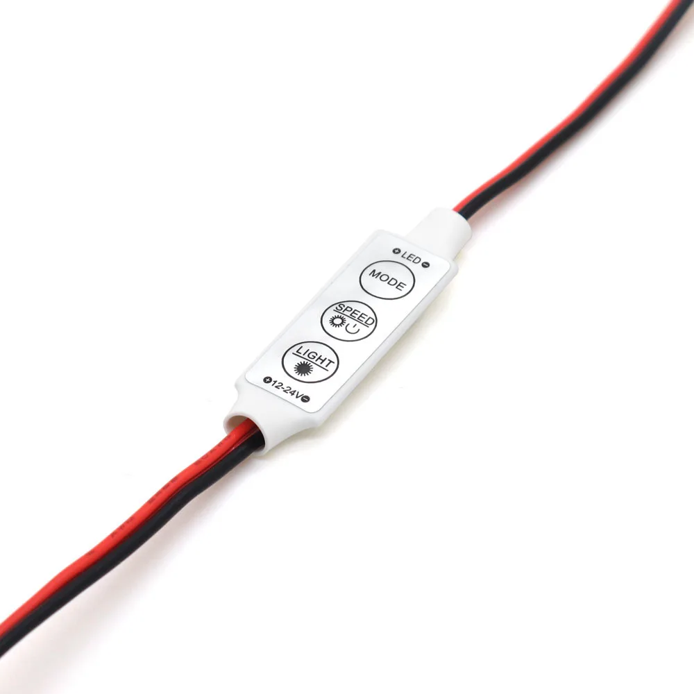 

1pcs Light Lighting Dimmer Controller Switch Mini DC 12V 24V 3 Keys For Single Color 5050 3528 5630 5730 3014 Led Strip Lamps