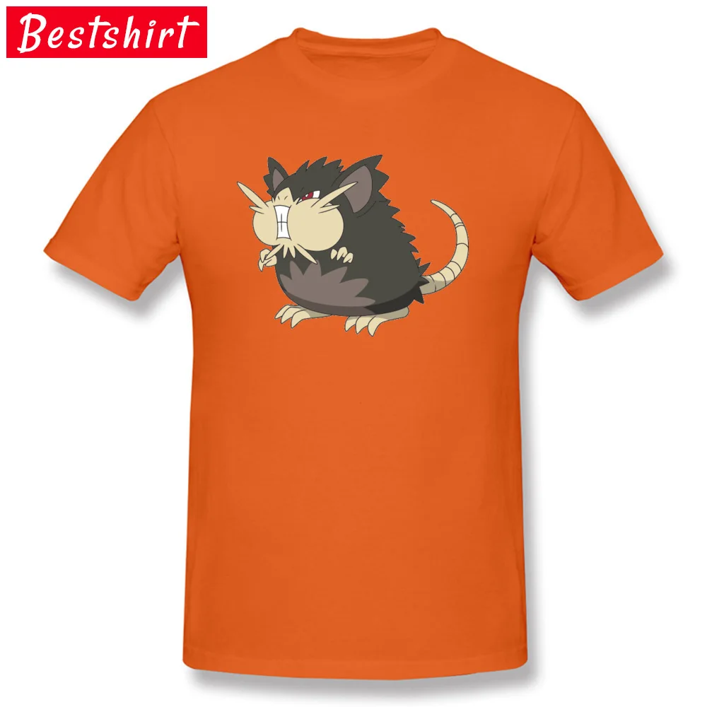  Print Tops T Shirt New Coming Short Sleeve Men's T Shirt TpicOriginaltitle Classic Father Day Tops Shirts O Neck Raticate orange
