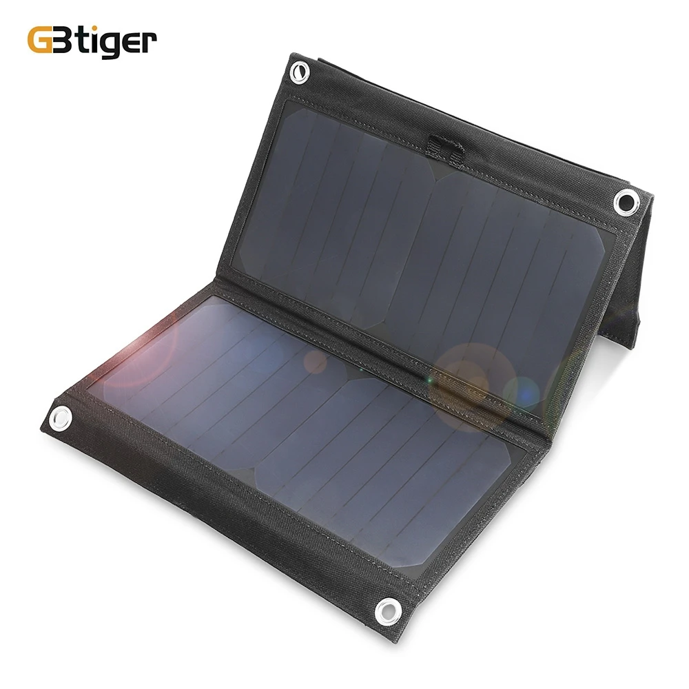 Gbtiger 14 Вт 5 В Dual USB солнечной зарядки Панель складной sunpower Зарядное устройство для