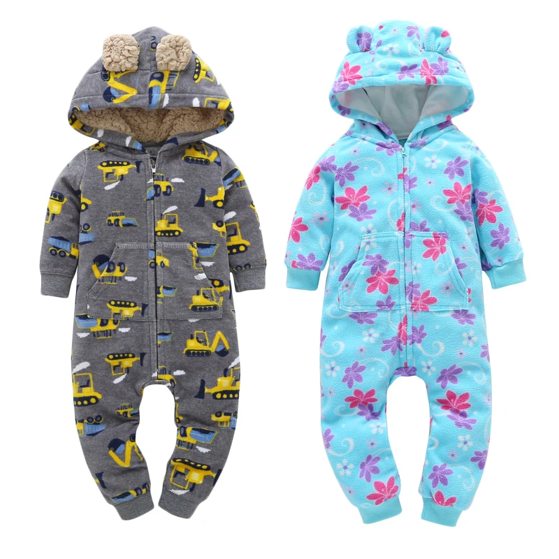 Buy Winter Baby Boy Rompers Autumn Baby Girl Fleece