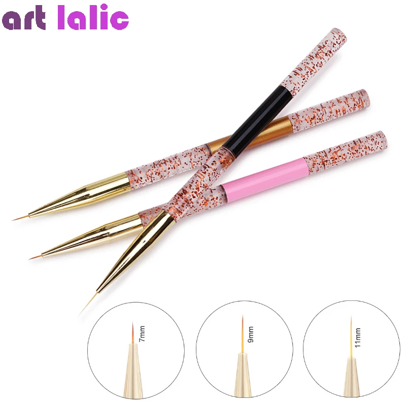 

7/9/11mm Red Spot Handle Nail Art Liner Brush French Lines Stripes Painting Drawing Pen Manicure Tool For Nails