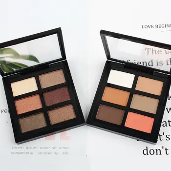 

6 Colors Makeup Kit Fashion Women Eyeshadow Makeup Palette Natural Non-Fading Long Lasting Eyeshadow Palette Tool