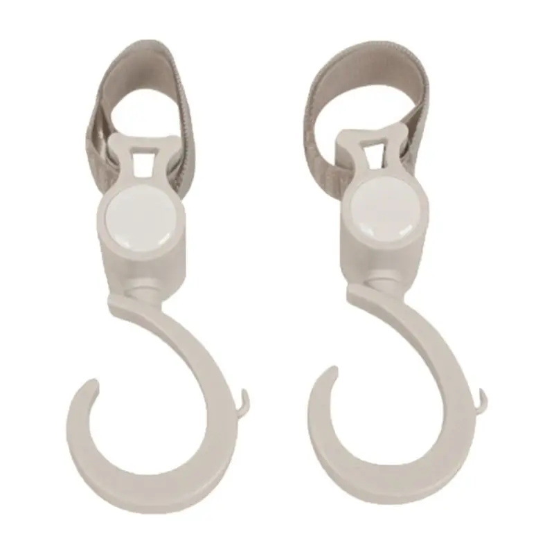 

Premium New 2 Pcs Stroller Hook Plastic Baby Cart Accessories 360 Degree Non-slip Big Umbrella Carriage Velcro Hooks