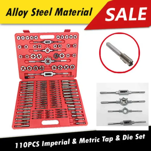 110PCDrill PC & Die Set и Профессиональный имперский метрический набор резьбонарезных