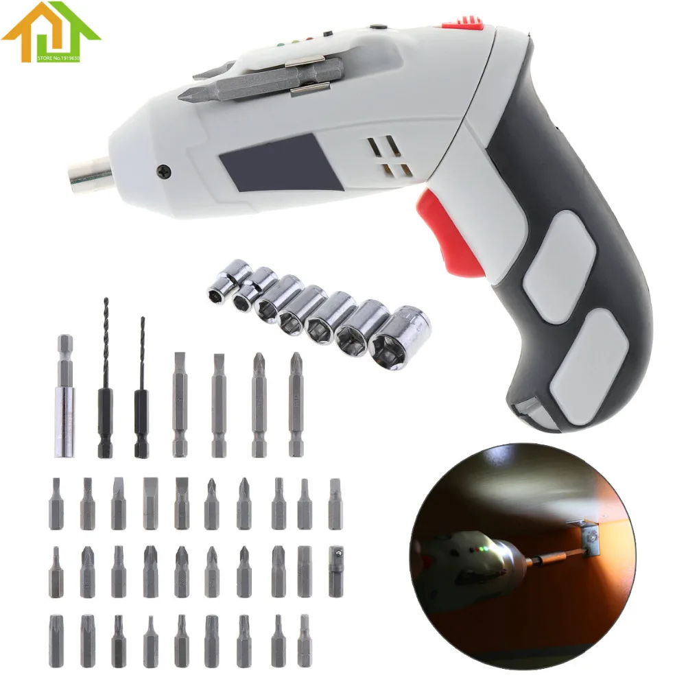 

EU/US 4.8V 180rpm Household DIY Tool Torque Electric Screwdriver Rechargeable Drill Cordless Battery Powered Screwdriver