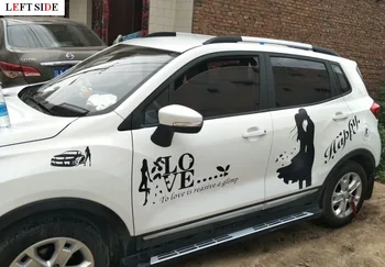 

LEFT SIDE Car Stickers and Decals Customizable Creative Car-styling Waterproof Sunscreen Stickers Paint Protection Film