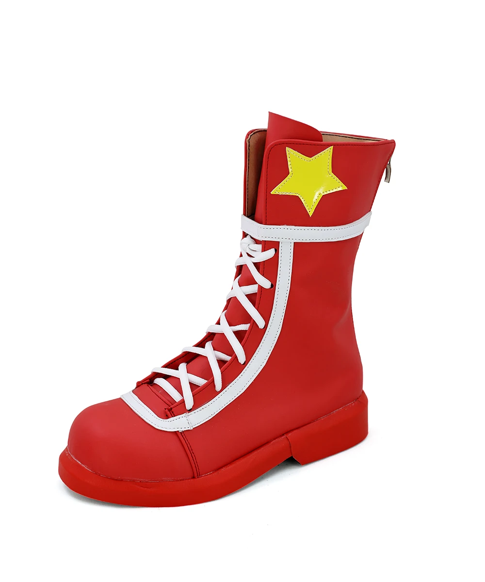 The King of Fighters XIV Athena Asamiya Cosplay Boots Red Shoes (4)