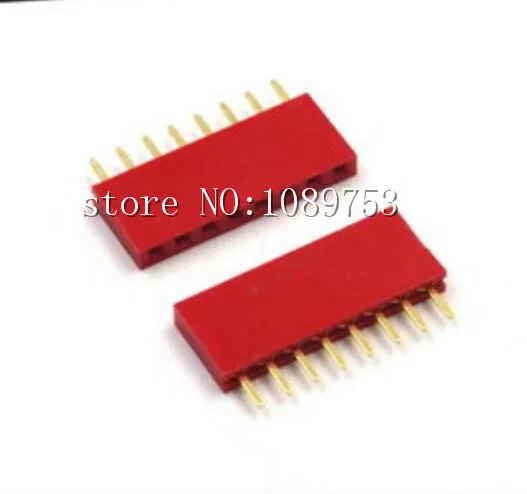 

50Pcs Red 2.54mm 1* 8 8pin Dip Single Row Female Pin Header Connector For DIY