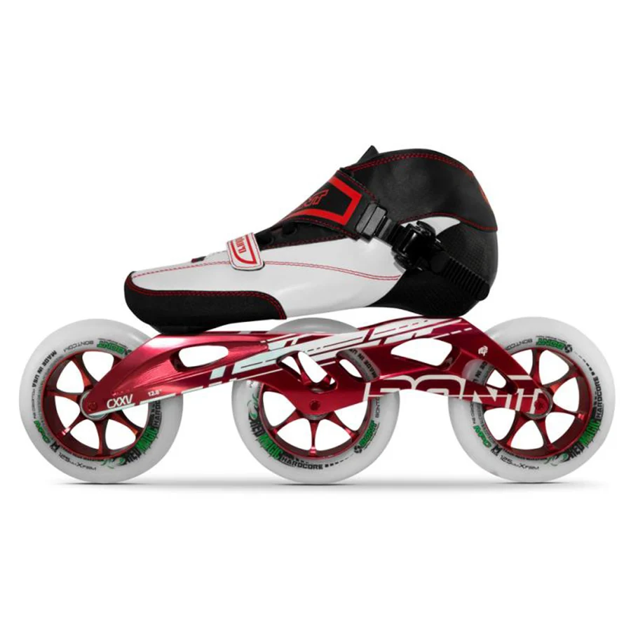 100% الأصلي بونت إندورو 2PT 195 مللي متر 2PF CXXV سرعة حذاء تزلج بعجلات Heatmoldable ألياف الكربون التمهيد 3*125 مللي متر الأحمر السحر عجلة Patines