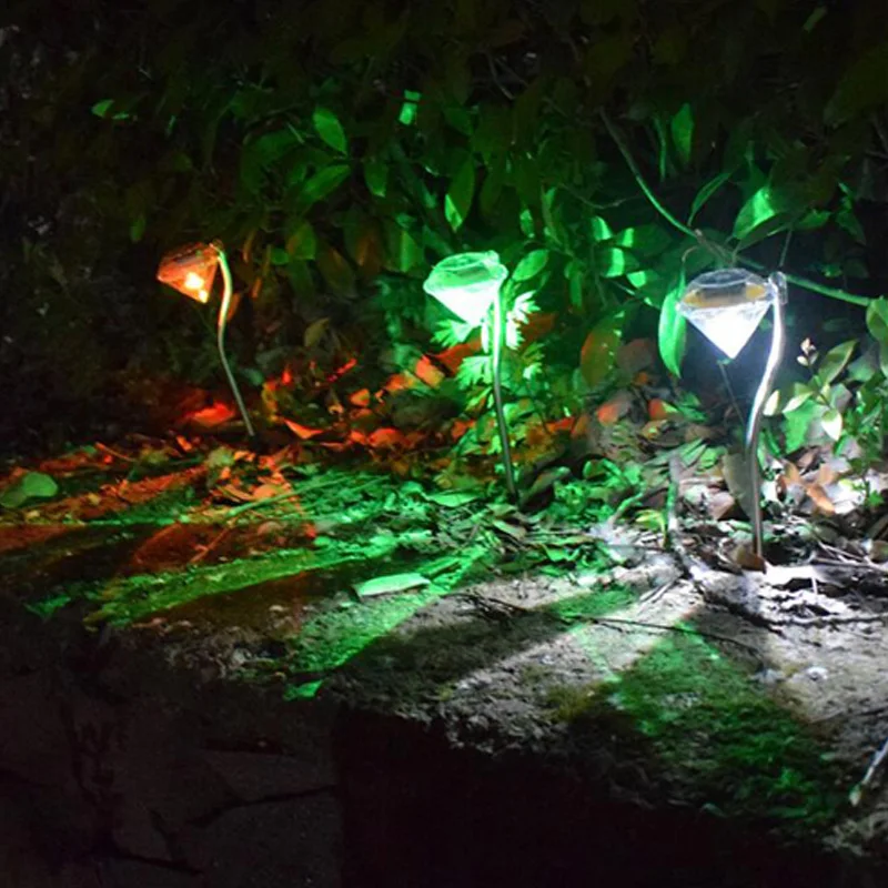  Led Solar Lights For Garden Decoration Diamond Shape Solar Lamp Outdoor Waterproof Bulb Pathway Landscape Ground Street Lamp (1)