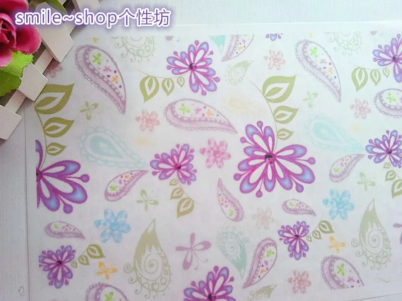 

Wholesale 100pcs/lot Purple Gift Wrapping Paper Packaging for Soap Wax Paper Soap Wrapping Paper free shipping
