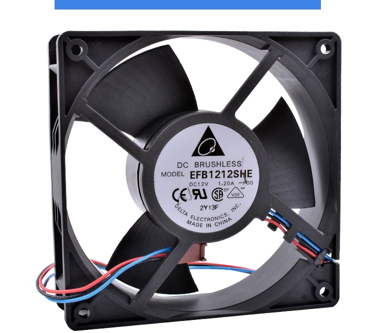 DELTA EFB1212SHE 12V 1.2A 138 12CM Chassis Server Cooling Fan
