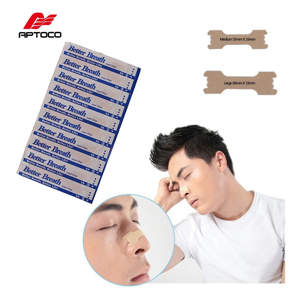 Aptoco 100 PCS/LOT Anti snoring Nasal Strips are Better than Breath