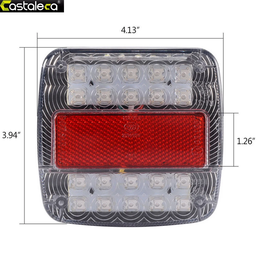 Castaleca 1 шт 12V 26LED хвост светильник стоп лампы Хвост светильник заднего хода светильник индикатор для грузовика прицеп Caravan