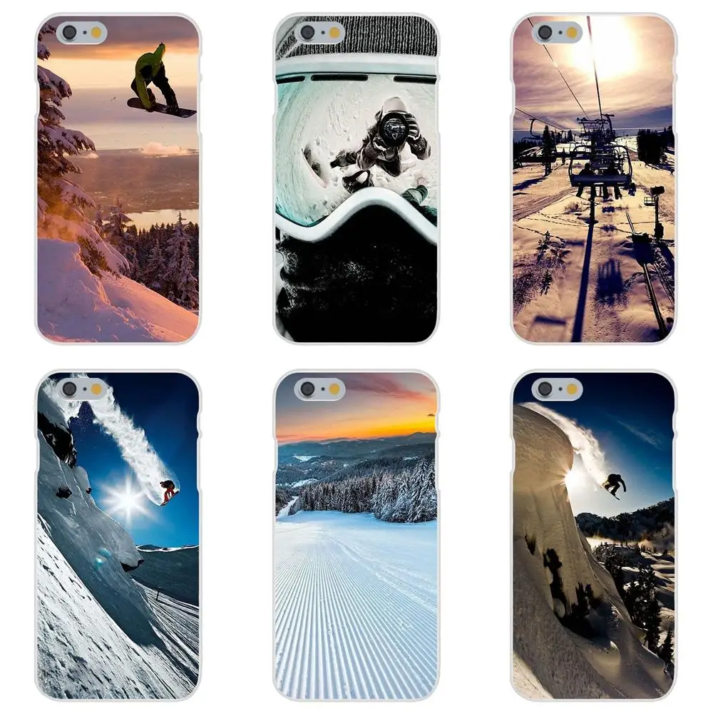 Для Apple iPhone 4 4S 5 5C 5S SE 6 6S 7 8 Plus X XS Max XR Мягкий мобильный телефон чехол для сноуборда |