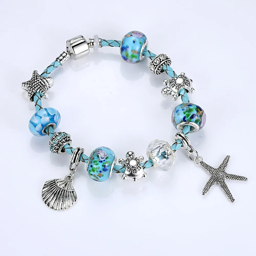 Women Bracelet DIY Starfish Shell Bead Bracelet European and American