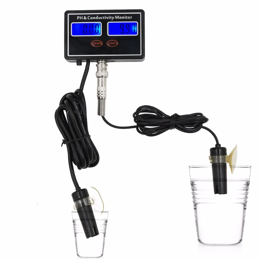 

Online PH & EC Conductivity Monitor Meter Tester ATC Water Quality Real-time Continuous Monitoring for Pool Aquarium 20%off