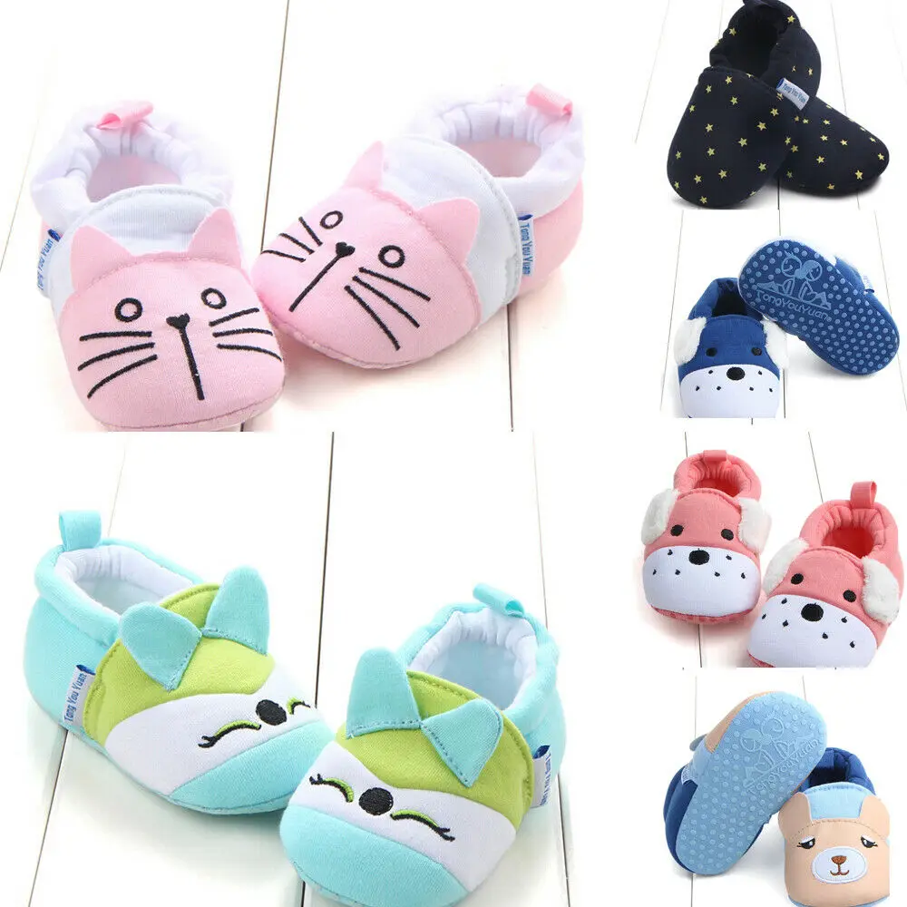 

Baby Kids Soft Cartoon Shoes Toddler Anti-slip Boots Slipper Socks prewalker