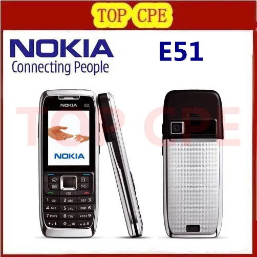 Original Refurbished Nokia E51 Mobile Phones WIFI Bluetooth JAVA Unlock Cell Phone Free Shipping In Stock