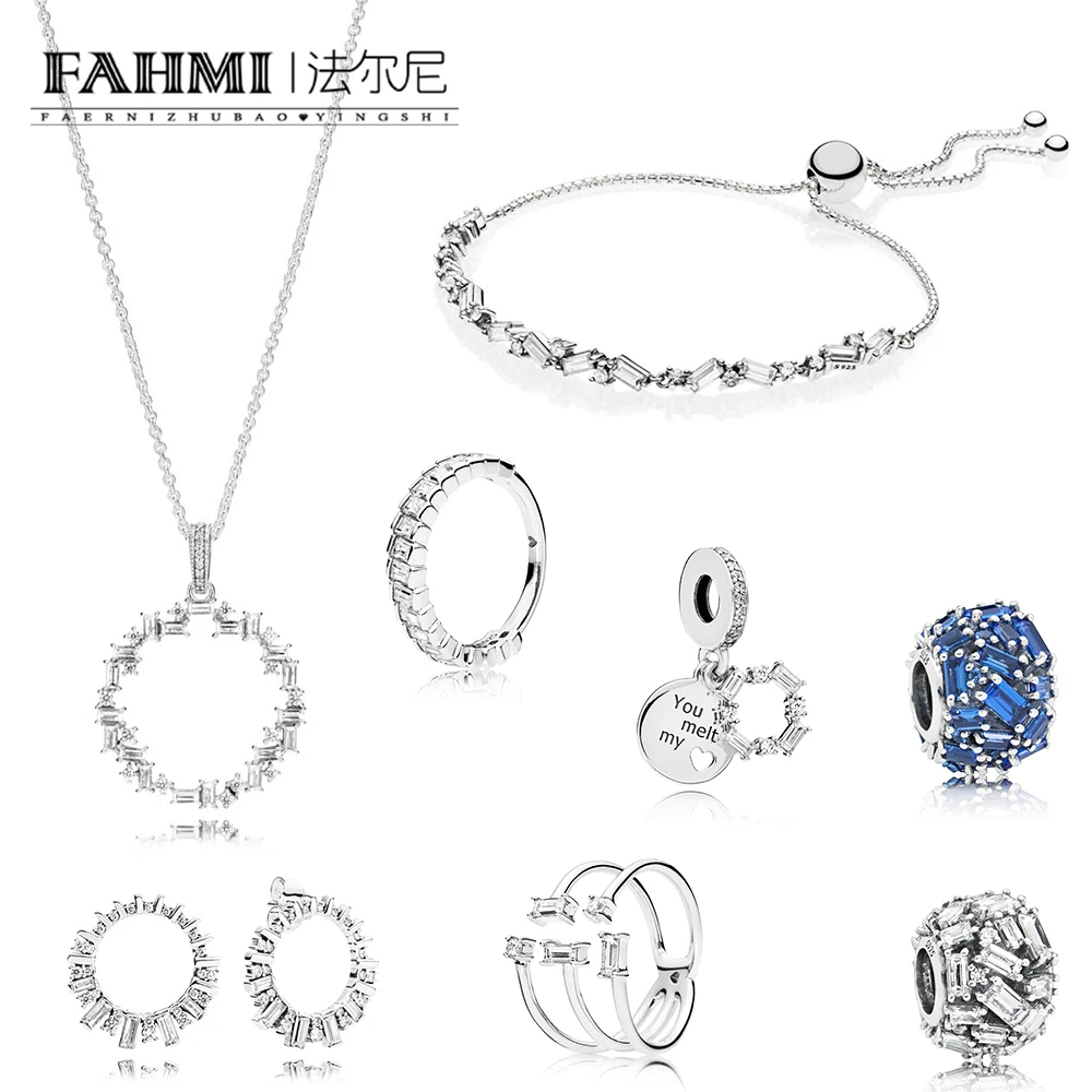 

FAHMI 100% 925 Sterling Silver Shards of Sparkling Ice Carving Glacial Beauty Ring Earring Necklace Bracelet Pendant Bead Charm