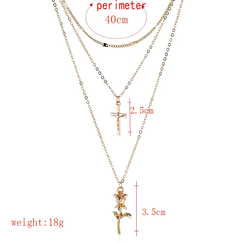 KEJIALAI, богемный многослойный кулон из розового креста, ожерелье для женщин, винтажные, золотые, вечерние, очаровательные, колье, ожерелье, воротник, ювелирное изделие