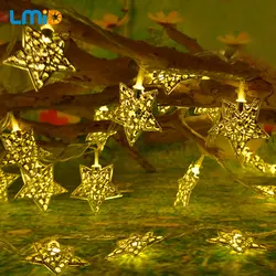 Lmid AC220V 5 м 30 светодиодов Металл Строка Light Star Рождество кулон на Рождество дома праздник украшение Свадьба Фея огни