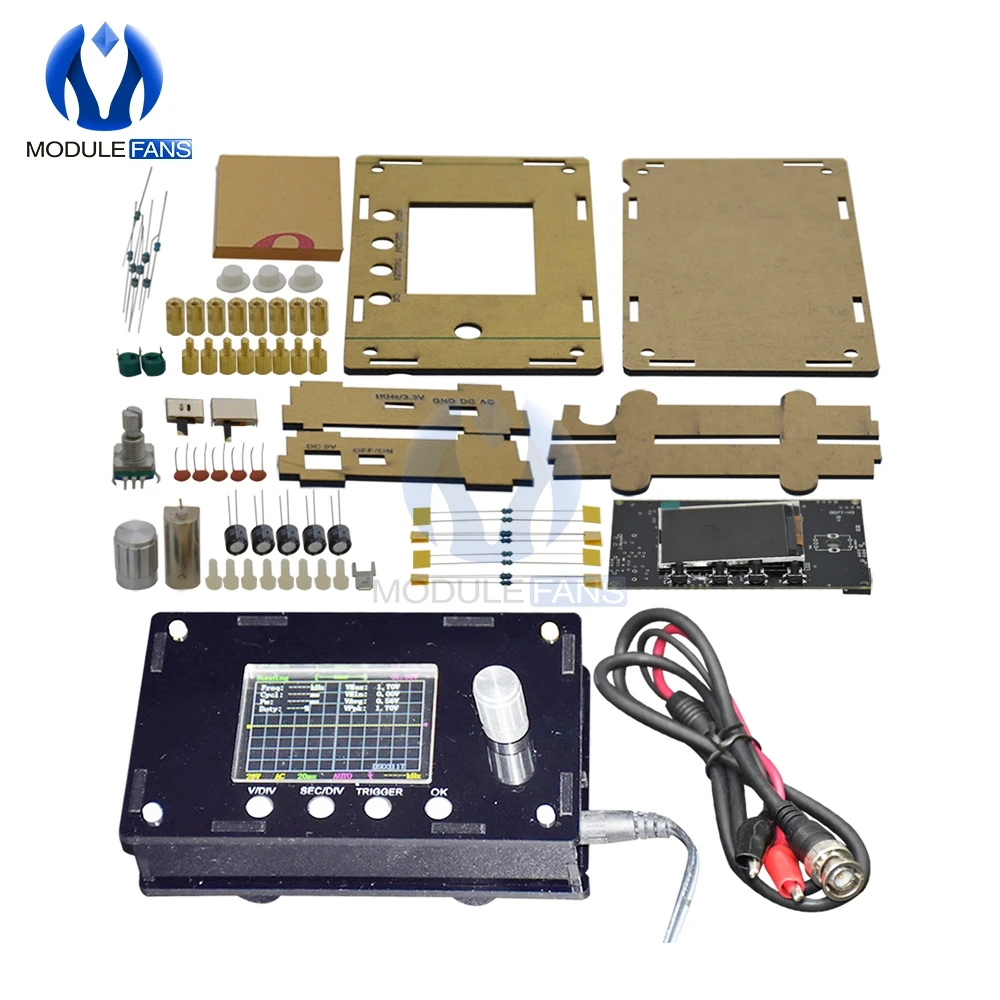 

Mini Digital Oscilloscope Tester DSO328 1MSPS 2.4 inch TFT LCD Atmega328p STM32 12-Bit Probe BNC Byond DSO138 DSO311 DIY Kit