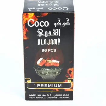 

96Pcs/Box Premium Coco coal Coconut Shisha Charcoal Hookah Accessories Burning Carbon Shisha Over 1hour Duration