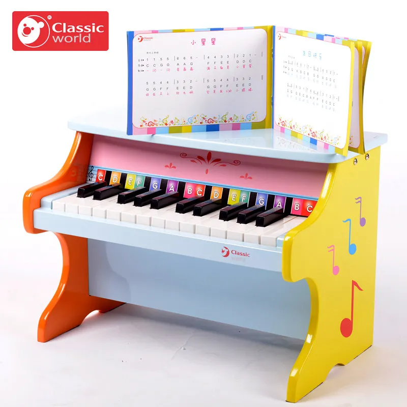 Классический детский мир пианино Детские 8-примечание деревянные музыкальные игрушки для детей мудрость Juguetes музыкальный инструмент день рождения девочки мальчика подарок
