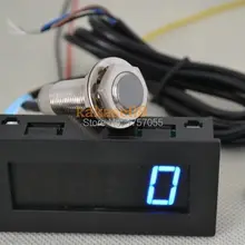 Синий светодиодный Тахометр RPM измеритель скорости+ зал датчик приближения NPN