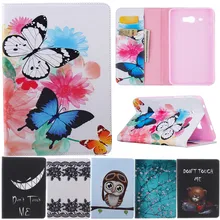 Butterfly Owl Cartoon PU Leather Flip Stand Cover Cases For Samsung Galaxy Tab J 7.0 T285DY Tablet Cover Case Fundas Coque