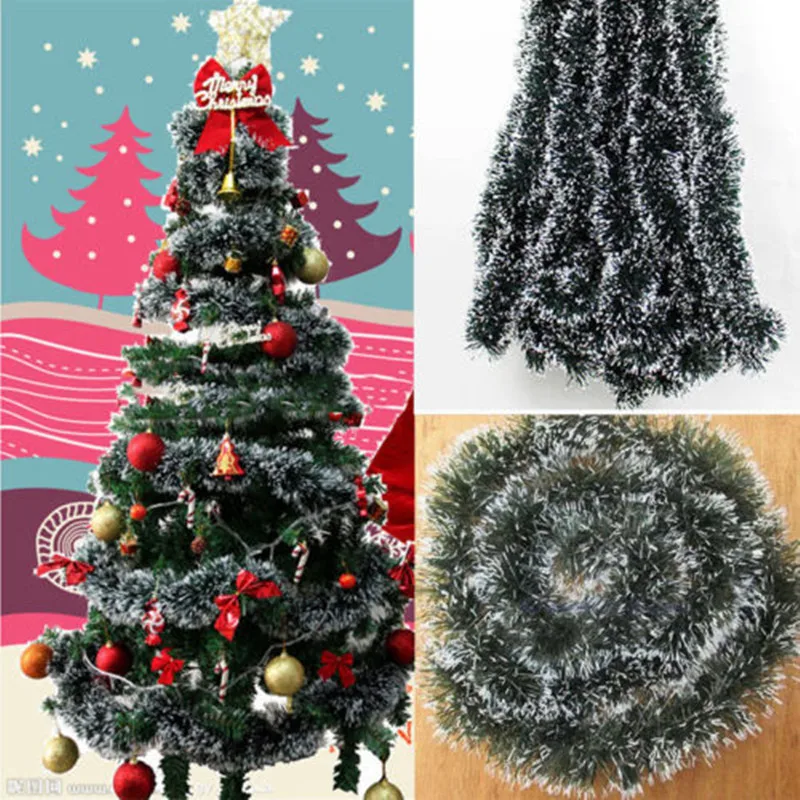 

Hot Selling Dark Green Christmas Wreath 2M Garland Christmas Tree Decoration Xmas Party Hangings Decor