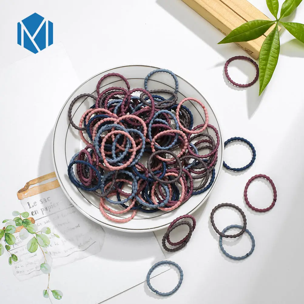 

New 100pcs/Lot Girls Candy Color Nylon 3CM Rubber Bands Children Safe Elastic Hair Bands Ponytail Holder Kids Hair Accessories