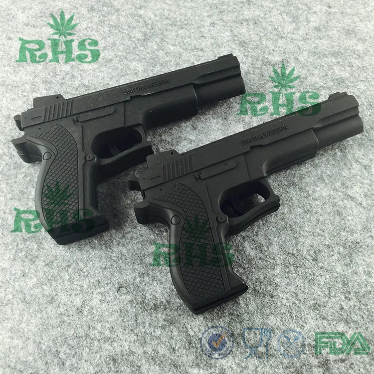 

Novelty Gift Gun Shape Silicone Dab Jars 30ml Dab Jar Silicone Wax/Oil/Concentrate Silicone Container Free Shipping