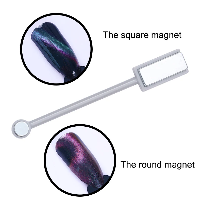 Двухсторонние магнитные пластины Ручка палка ломтик доска дизайн ногтей DIY инструмент для всех волшебных 3D кошачьих глаз магнит УФ-гель для ногтей лак