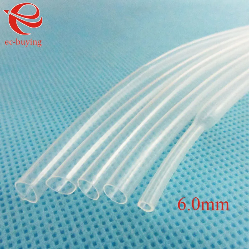 1meter/lot Heat Shrink Tube Transparent Heat-Shrink Tubing Diameter 6mm Thermo Jacket Wire Wrap Insulation Materials Elements