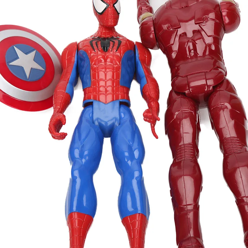 Marvel 30 см Мстители эндигра фигурка супергероя Тор Капитан Америка Росомаха Человек-паук Железный человек Коллекционная модель куклы игрушка