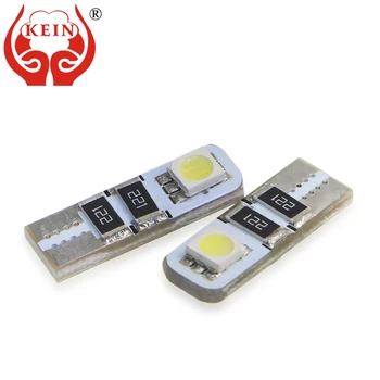 

KEIN 50PCS car styling w5w t10 led car bulbs 194 168 5050 2smd led auto side wedge license plate reading signal lights lamp 12V